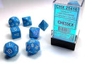 Chessex - Opaque light blue/white 7-die set