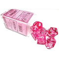 Chessex - Translucent pink / white 7-die set