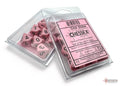 Chessex - opaque pastel pink/black D10 dice