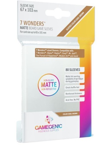 Gamegenic - 7 Wonders - Brown - Matte Sleeves