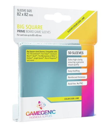 Gamegenic - Big Square - Lime - Prime Sleeves