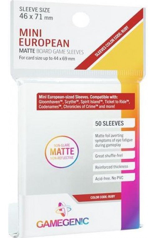 Gamegenic - Mini European - Ruby - Matte Sleeves