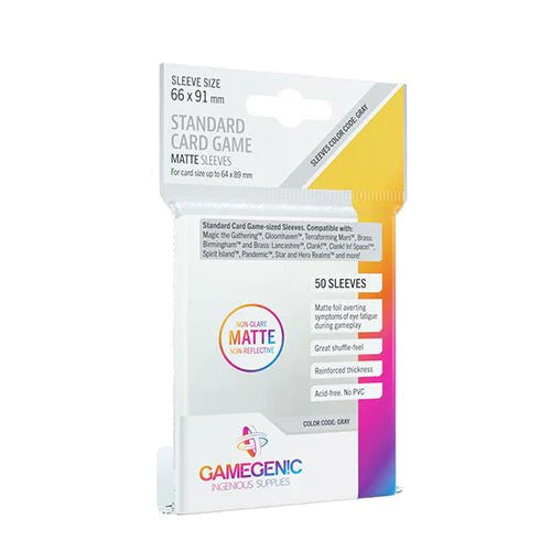 Gamegenic - Standard Card Game - Gray - Matte Sleeves