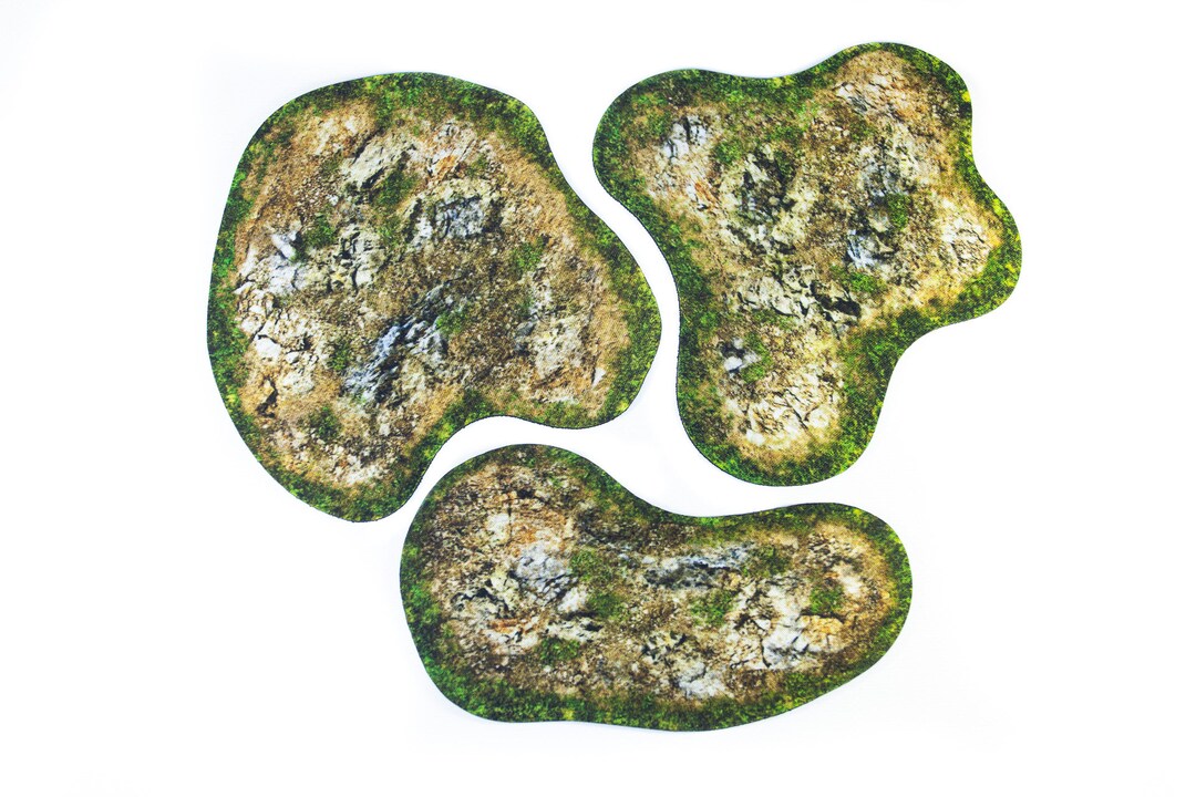 Playmats neoprene 2D terrain set - rough terrain