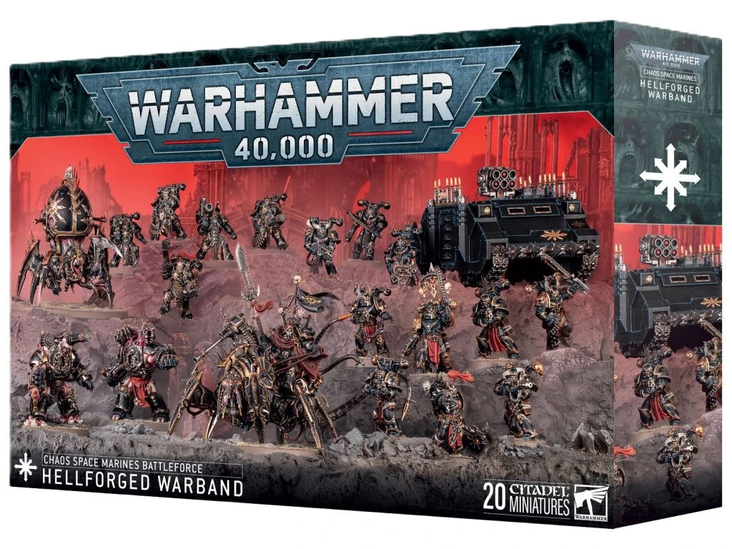 Warhammer 40K chaos space marines battleforce Hellforged warband
