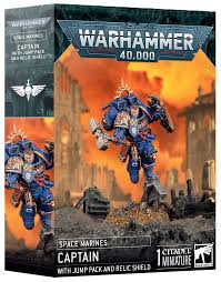 Warhammer 40K - Space Marines - Captain - with jump pack and relic shield